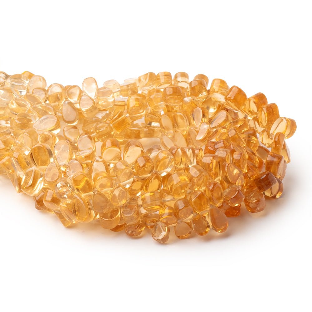 5-7mm Citrine Plain Pear Beads 6.5 inch 74 pieces