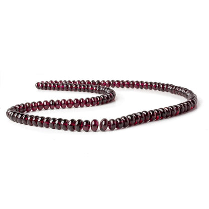 5-7mm Dark Rhodolite Garnet plain rondelle beads 18 inch 122 pieces AA
