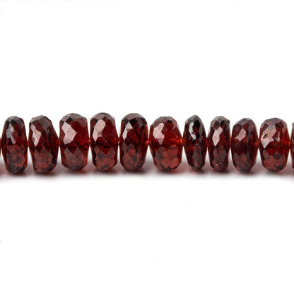 6-7mm Mozambique Garnet Faceted Rondelle Beads 16 inch 132 pieces