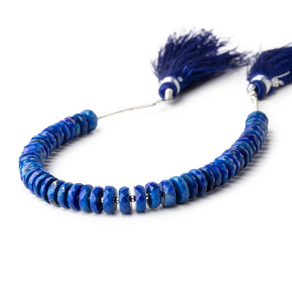 8-9.5mm Lapis Lazuli Faceted Heishi Beads 5.75 inch 48 pieces
