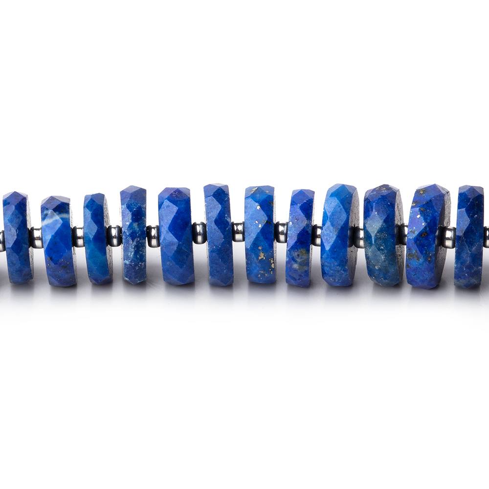 8-9.5mm Lapis Lazuli Faceted Heishi Beads 5.75 inch 48 pieces