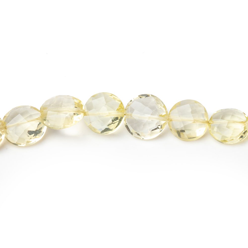 5-7mm Lemon Quartz Faceted Coin Beads 16 inch 67 pieces