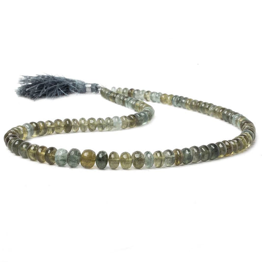 5-7mm Moss Aquamarine Plain Rondelle Beads 16 inch 100 pieces