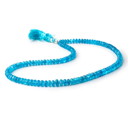 5-7mm Neon Blue Apatite Plain Rondelle Beads 16 inch 124 pieces