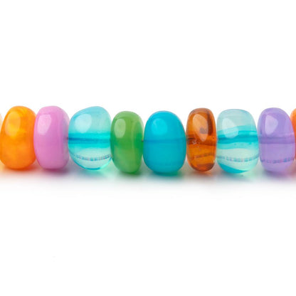 5-7mm Neon Multi Color Ethiopian Opal Plain Rondelle Beads 16 inch 121 pieces