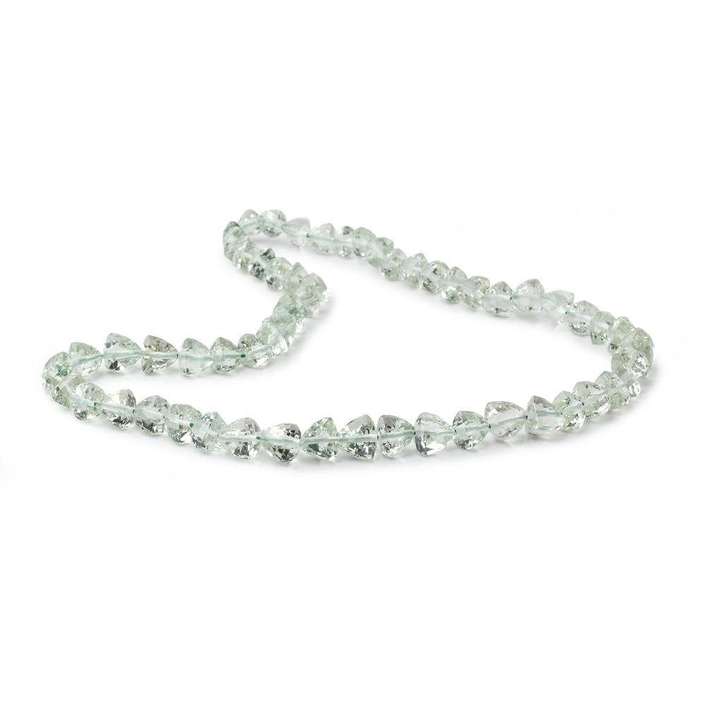 5-7mm Prasiolite Faceted Trillion Beads 14 inch 61 pieces AA