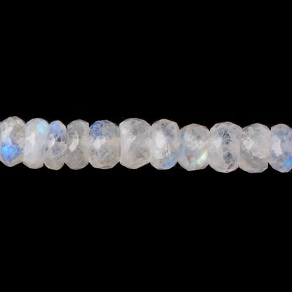 5-7mm Rainbow Moonstone Faceted Rondelle Beads 13.5 inch 85 beads AA