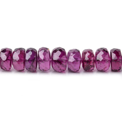 5-7mm Rhodolite Garnet Faceted Rondelle Beads 18 inch 128 pieces AAA