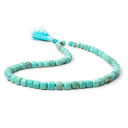 5-7mm Sleeping Beauty Turquoise Plain Cubes 16 inch 65 Beads AAA
