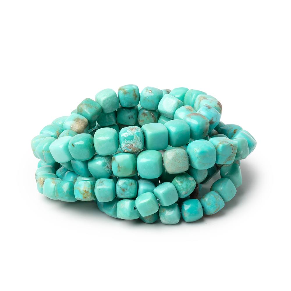 5-7mm Sleeping Beauty Turquoise Plain Cubes 16 inch 65 Beads AAA