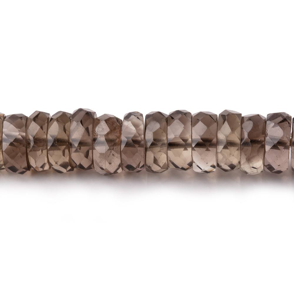 5-7mm Smoky Quartz Faceted Heishi Beads 15.25 inch 148 pieces