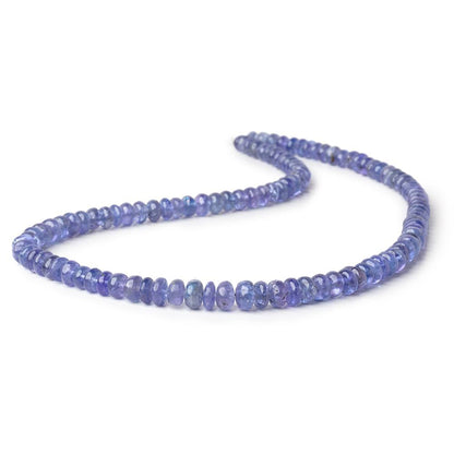 5-7mm Tanzanite Plain Rondelle Beads 15.75 inch 112 pieces