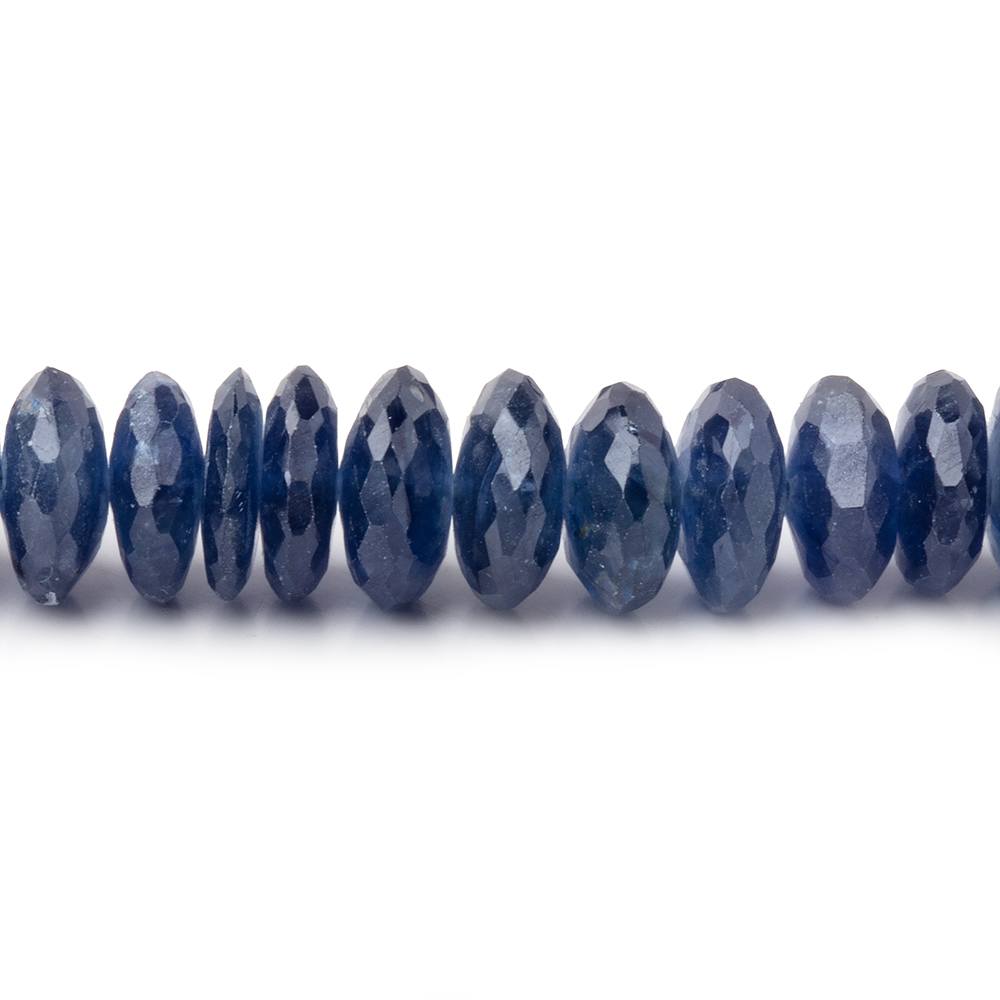 5-8.5mm Blue Sapphire German Faceted Rondelles 16 inch 162 Beads