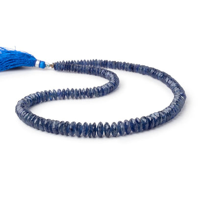 5-8.5mm Blue Sapphire German Faceted Rondelles 16 inch 162 Beads