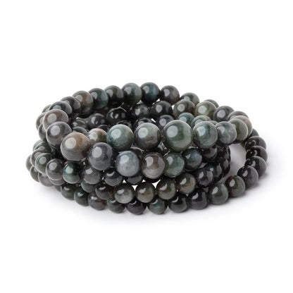 5-8.5mm Cat's Eye Quartz Plain Round Beads 18 inch 75 pieces