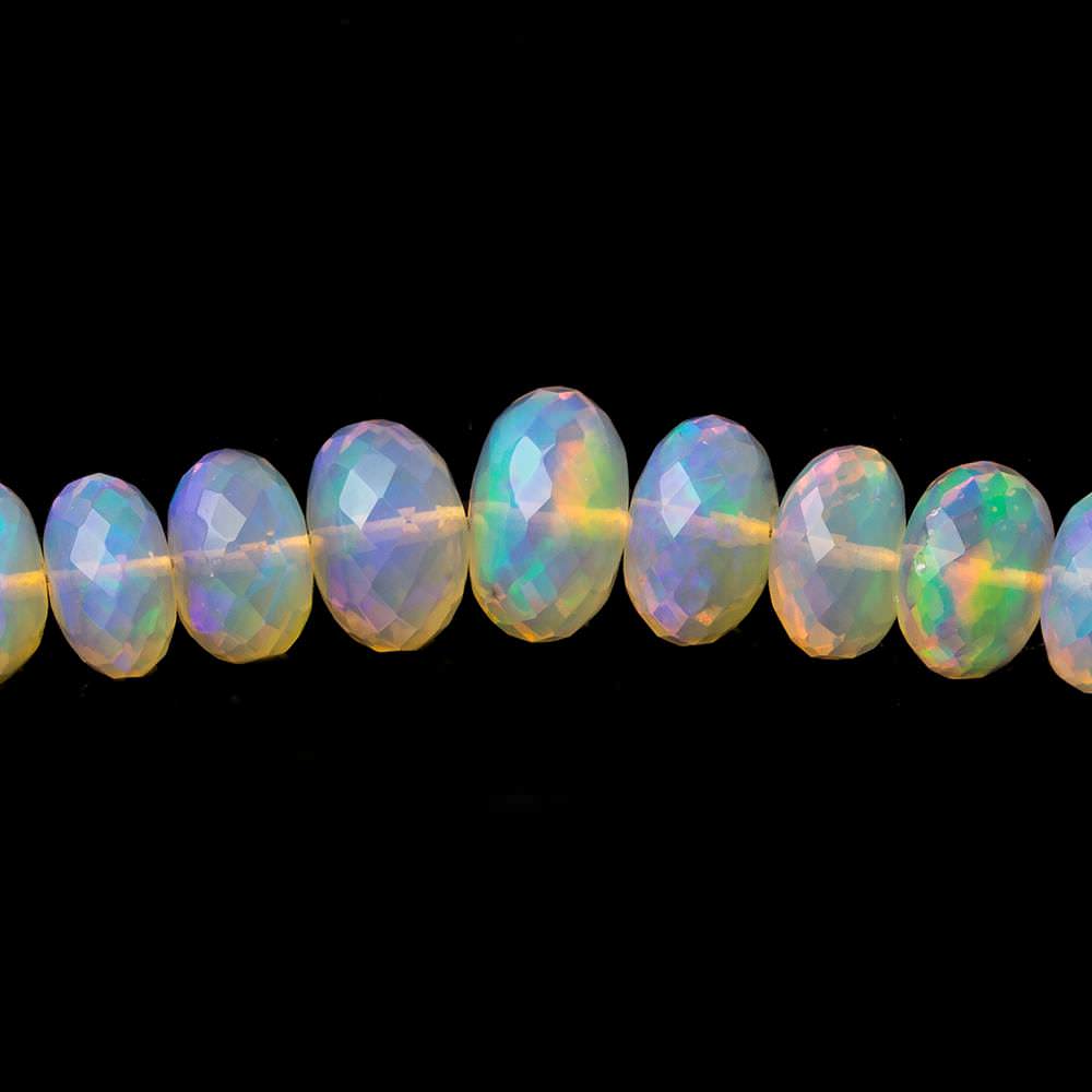 5 - 8.5mm Golden Ethiopian Opal Faceted Rondelle Beads 17 inch 125 pieces AAA Grade