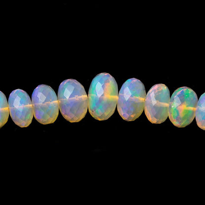 5 - 8.5mm Golden Ethiopian Opal Faceted Rondelle Beads 17 inch 125 pieces AAA Grade