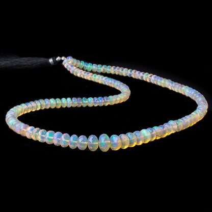 5 - 8.5mm Golden Ethiopian Opal Faceted Rondelle Beads 17 inch 125 pieces AAA Grade