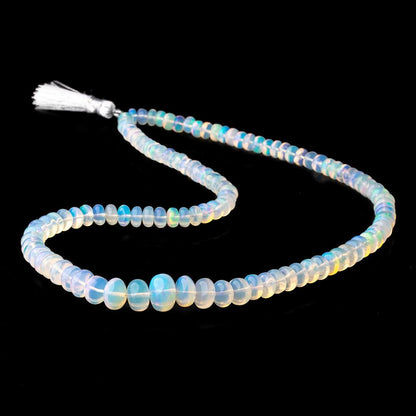 5-8.5mm Pale Ethiopian Opal Plain Rondelle beads 16 inch 110 pieces AA