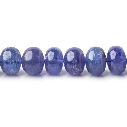 5-8.5mm Tanzanite Plain Rondelle Beads A Grade 16 inch 84 pieces