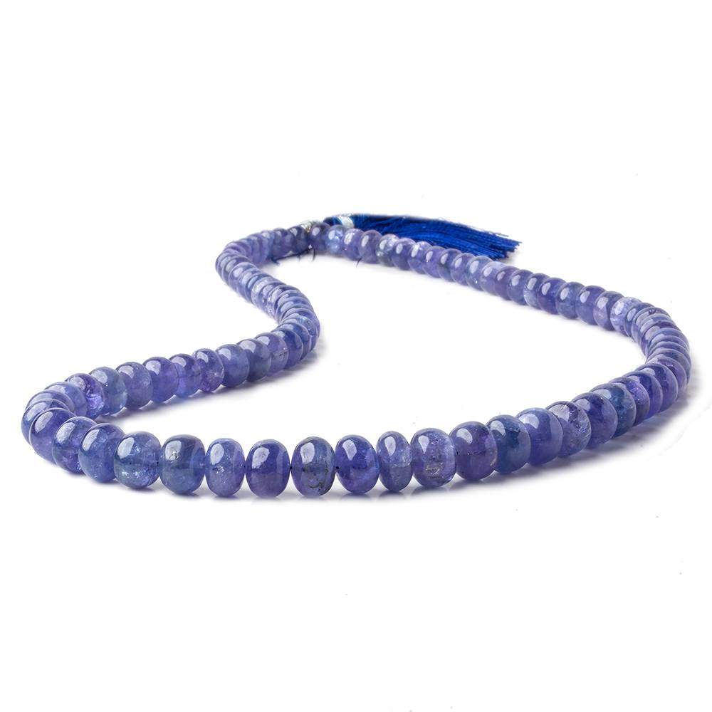 5-8.5mm Tanzanite Plain Rondelle Beads A Grade 16 inch 84 pieces