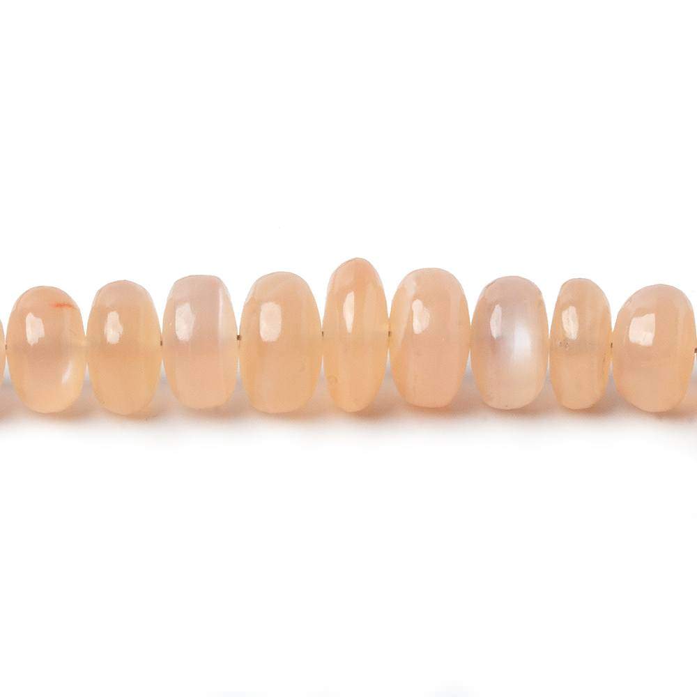 5-8mm Angel Skin Peach Moonstone plain rondelle beads 18 inches 125 pieces