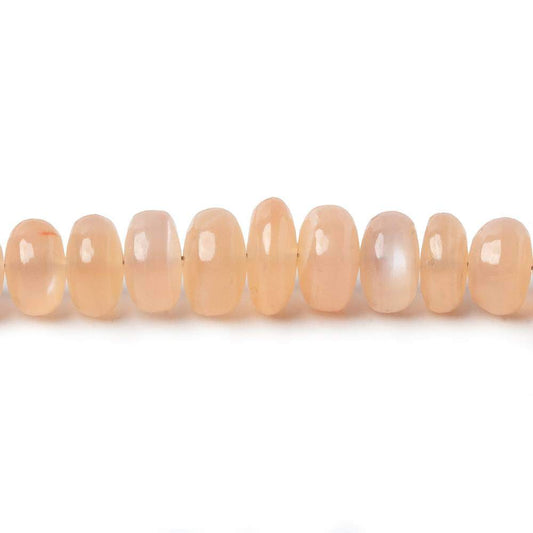 5-8mm Angel Skin Peach Moonstone plain rondelle beads 18 inches 125 pieces