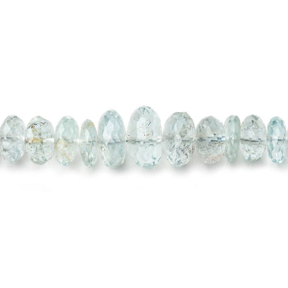 5-8mm Aquamarine Beads Faceted Rondelle 9 inch 70 pieces