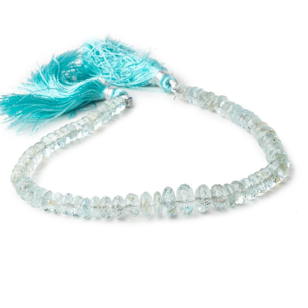 5-8mm Aquamarine Beads Faceted Rondelle 9 inch 70 pieces
