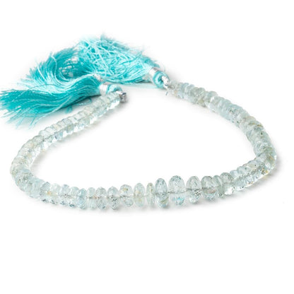 5-8mm Aquamarine Beads Faceted Rondelle 9 inch 70 pieces