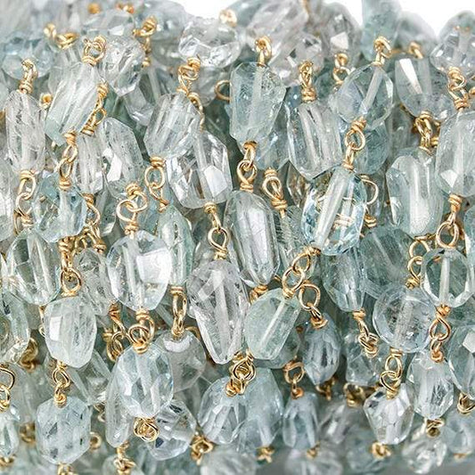 5-8mm Multi Beryl Vermeil Chain by the foot