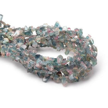 5-8mm Bi-Color Indicolite Tourmaline Slice Beads 7.75 inch 52 pieces