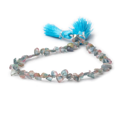 5-8mm Bi-Color Indicolite Tourmaline Slice Beads 7.75 inch 52 pieces