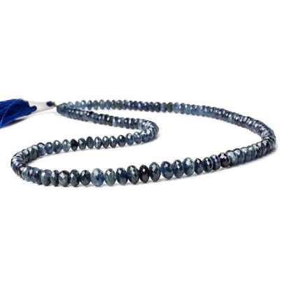 5-8mm Blue Sapphire Faceted Rondelle Beads 18 inch 130 pieces A