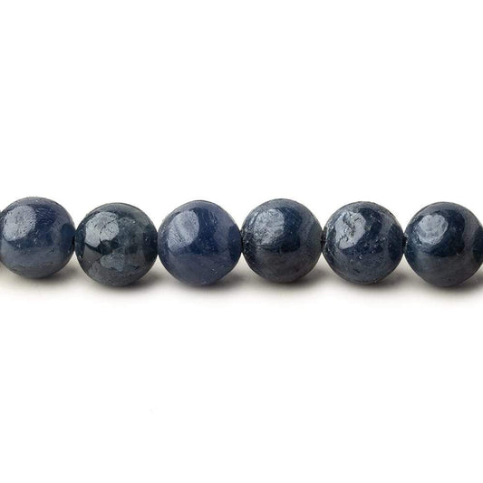 5-8mm Blue Sapphire Plain Round Beads 16 inch 62 pieces 1mm hole