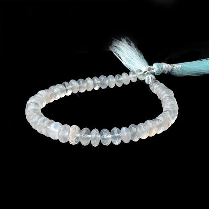 5-8mm Ceylon Moonstone Faceted Rondelle Beads 8 inch 50 pieces AA