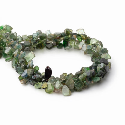 5-8mm Green Tourmaline Slice Beads 7.75 inch 54 pieces