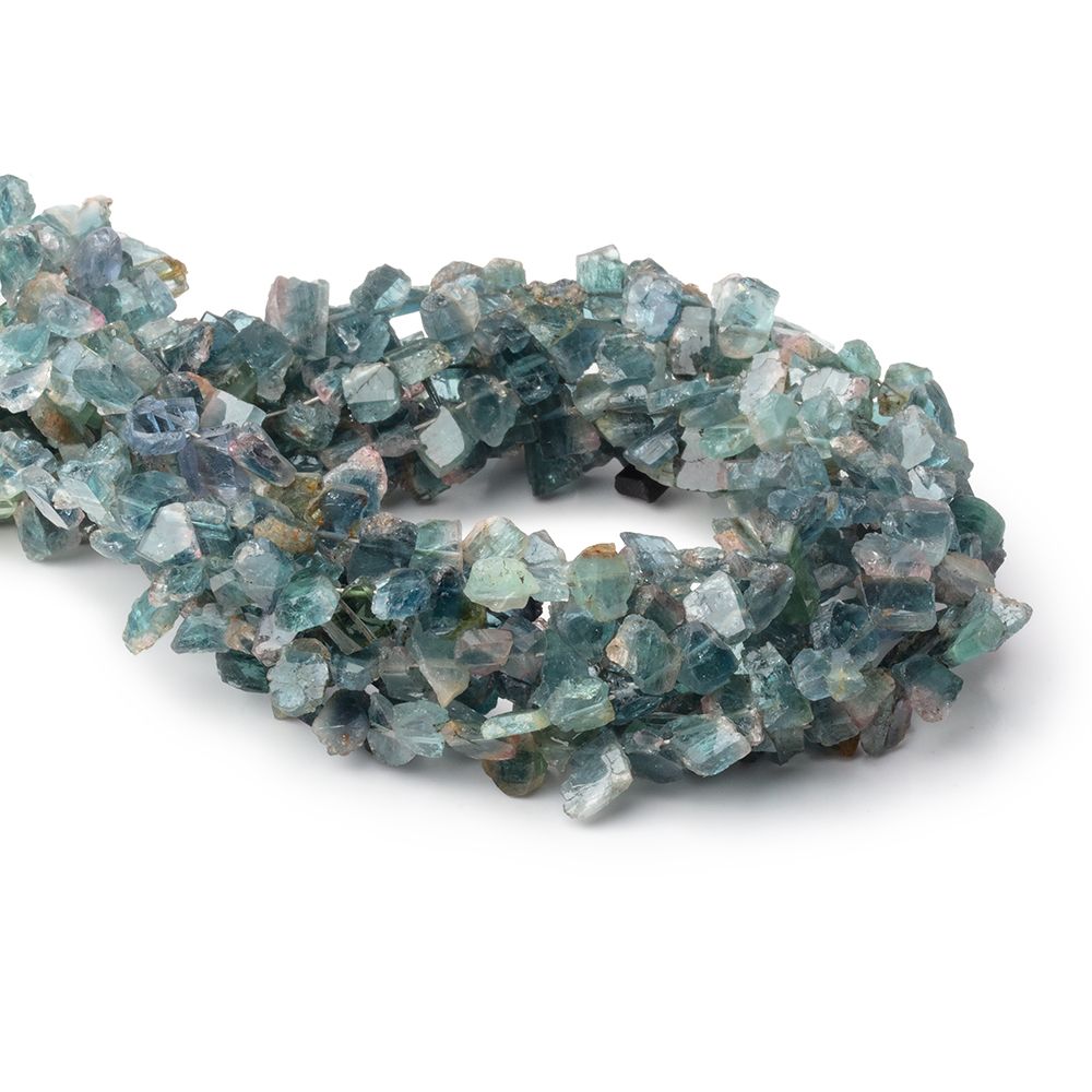 5-8mm Indicolite Tourmaline Slice Beads 7.75 inch 48 pieces