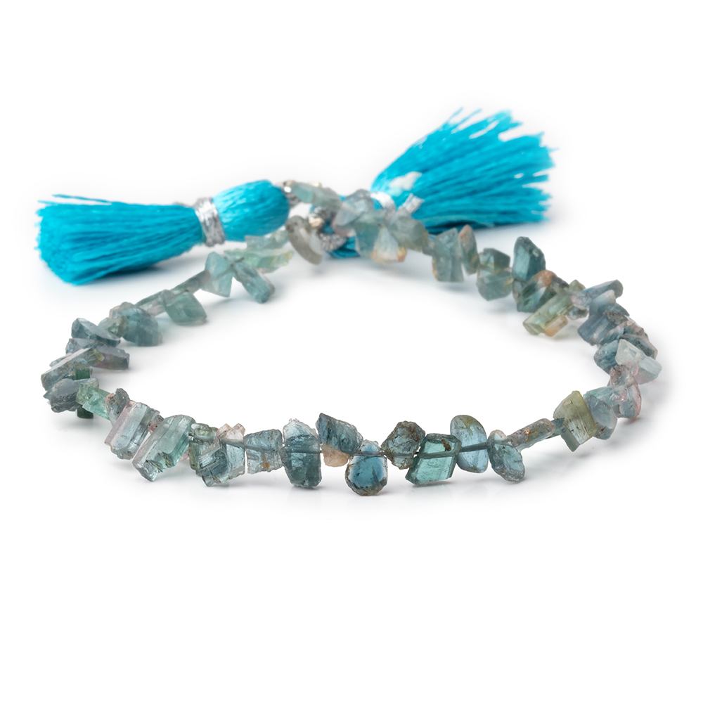 5-8mm Indicolite Tourmaline Slice Beads 7.75 inch 48 pieces