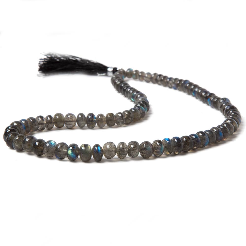 5-8mm Labradorite Plain Rondelle Beads 15 inch 86 pieces