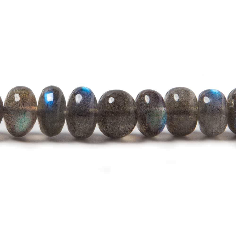 5-8mm Labradorite Plain Rondelle Beads 15 inch 86 pieces
