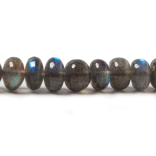 5-8mm Labradorite Plain Rondelle Beads 15 inch 86 pieces