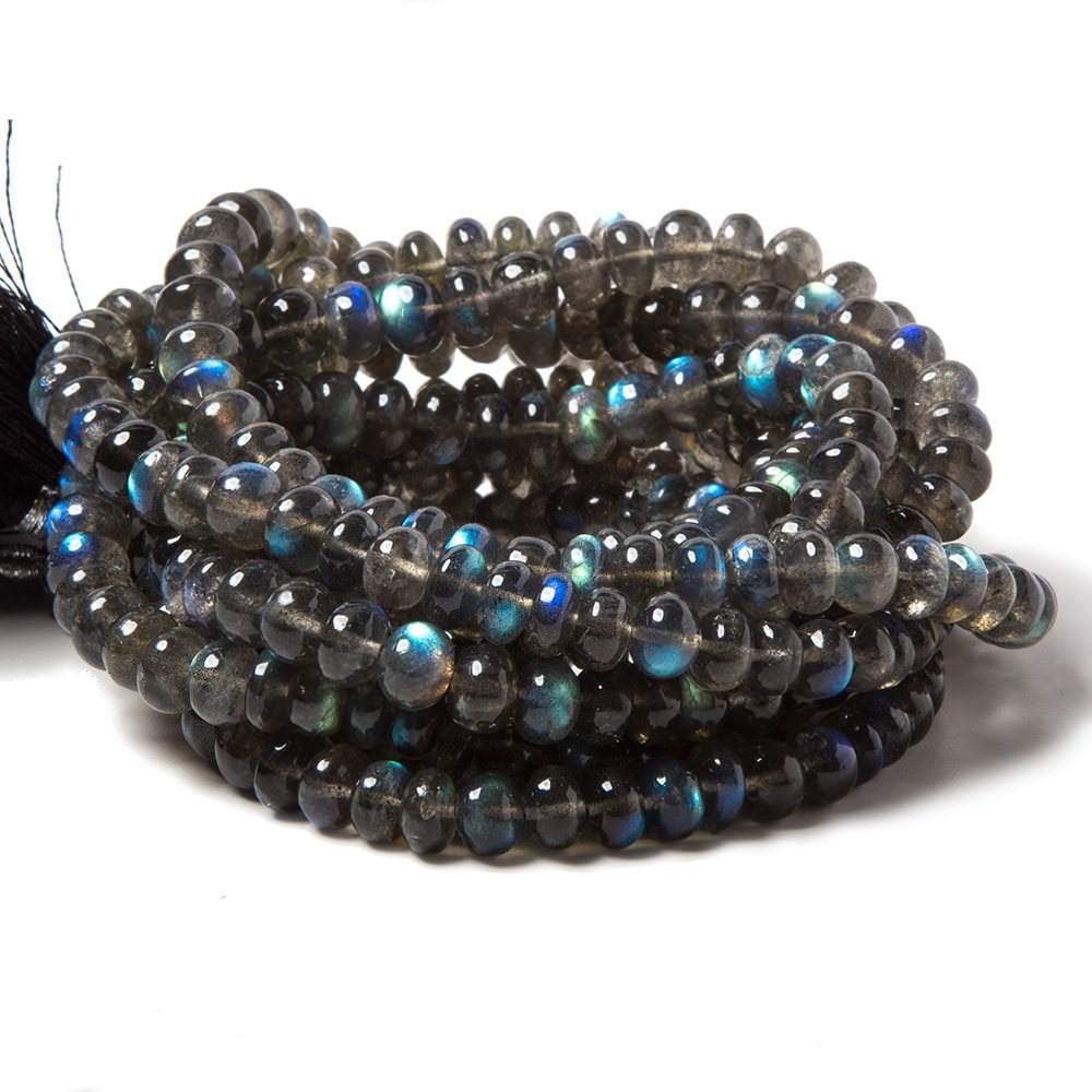 5-8mm Labradorite Plain Rondelle Beads 15 inch 86 pieces