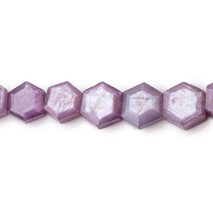 5-8mm Natural Star Ruby Bevel Faceted Hexagonal Beads 17 inch 69 pieces AA