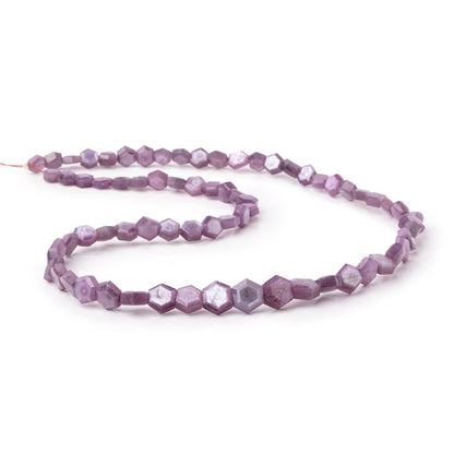 5-8mm Natural Star Ruby Bevel Faceted Hexagonal Beads 17 inch 69 pieces AA