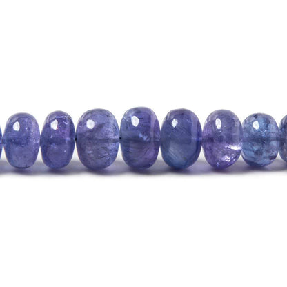 5-8mm Tanzanite Beads Plain Rondelle 18 inch 107 pieces