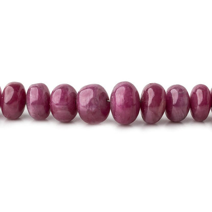 5-9.5mm Burmese Ruby plain rondelle beads 18 inch 105 pieces AA