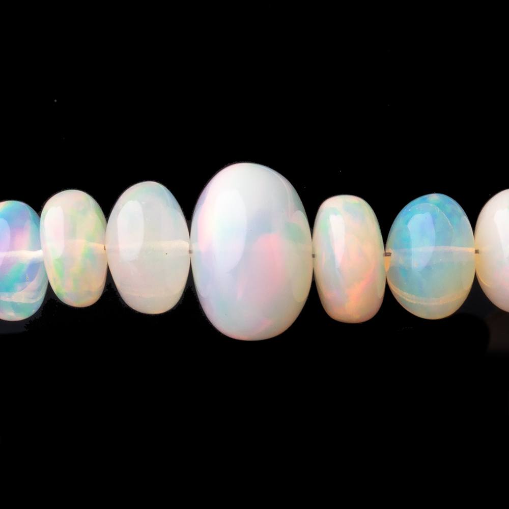 5-9.5mm Ethiopian Opal Plain Rondelle Beads 16 inch 106 pieces AA