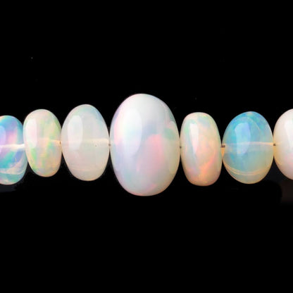 5-9.5mm Ethiopian Opal Plain Rondelle Beads 16 inch 106 pieces AA