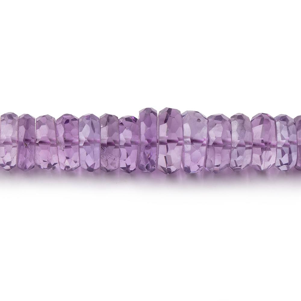 5-9.5mm Pink Amethyst Faceted Heshi Beads 16.5 inch 154 pieces